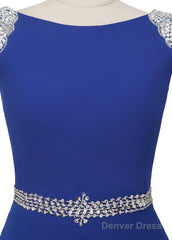 A-Line/Princess Sweep Train Chiffon Prom Dresses