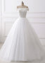 A-Line/Princess Tulle Off-The-Shoulder Appliques Lace Wedding Dresses
