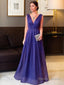 A Line V Neck Floor Length 30D Chiffon Mother of the Bride Dresses With Ruffles