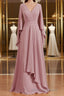 A-Line/Princess V-neck Floor-Length Chiffon Mother of the Bride Dresses
