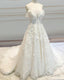 A Line Princess Wedding Dresses Lace Embroidery Off Shoulder