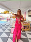 A Line Prom Dress V Neck Prom Dresses
