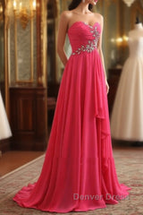 A-Line Prom Dresses Elegant Dresses Formal Asymmetrical Sleeveless Strapless Chiffon Backless With Rhinestone Ruched Ruffles