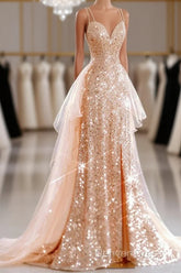 A-Line Prom Dresses Sparkle & Shine Dresses Sweet 16 Birthday Floor Length Sleeveless Sweetheart Tulle With Sequin