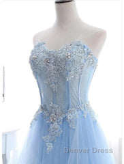 A-Line Sexy Engagement Prom Birthday Dresses Strapless Sleeveless Lace Pleats