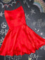 A Line Short Red Prom Dress, Short Red Prom Homecoming Dresses