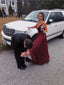 A Line Spaghetti Straps long Prom Dresses
