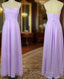 A Line Sweetheart Neck Backless Lilac Long Prom Dresses, Lilac Long Bridesmaid Dresses