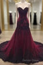 A Line Sweetheart Tulle Lace Floor Length Wedding Dresses