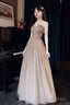 A-Line Tulle Beaded Long Prom Dress, Evening Party Dress