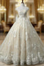 Advanced Sexy A Line Wedding Dresses Scoop Neck Tulle