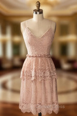 Amazing Backless Homecoming Dresses Spaghetti Straps Homecoming Dresses