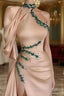 Asymmetrical High Neck Sexy Slit Prom Dresses