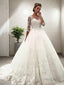 Ball Gowns Bateau Court Train Tulle Wedding Dresses
