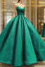 Ball Gown Dresses Satin V-Neck Spagetti Straps