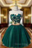 Ball Gowns Green Sweetheart Tulle Lace Up Homecoming Dresses