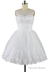 Ball Gown Homecoming White Wedding Party Dress