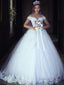 Ball Gowns Off The Shoulder Floor Length Tulle Wedding Dresses