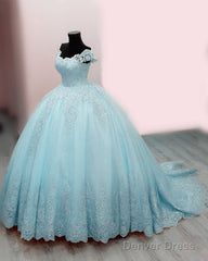 Ball Gown Off The Shoulder Quinceanera Dresses Lace Appliques