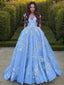 Ball Gowns Off The Shoulder Sweep Train Tulle Prom Dresses With Pockets