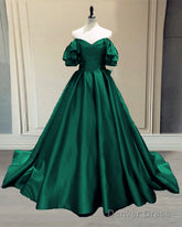 Ball Gown Princess Satin Off The Shoulder Dresses