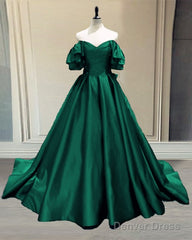 Ball Gown Princess Satin Off The Shoulder Dresses
