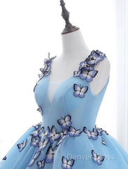 Ball Gown Prom Dresses Luxurious Dresses Engagement Court Train Sleeveless V Neck Tulle With Pleats Appliques 2