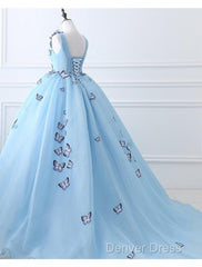 Ball Gown Prom Dresses Luxurious Dresses Engagement Court Train Sleeveless V Neck Tulle With Pleats Appliques 2