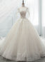 Ball Gown Sequins Tulle Sequins Backless With Beading Wedding Dress Prom Dresses