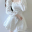 Ball Gowns Square Neckline White Lace Holiday Dress Birthday Dresses Birthday Outfits