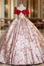 Ball Gown Square Puff Sleeve Quinceanera Dresses