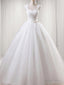 Ball Gowns Square Ruffles Floor Length Tulle Wedding Dresses