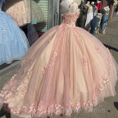 Ball Gown Sweet 16 Dresses Princess Quinceanera Dresses Lace Appliques Sweet 15 Party Prom Ball Gowns