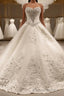 Ball Gowns Sweetheart Cathedral Train Tulle Wedding Dresses With Sequin