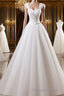 Ball Gowns Sweetheart Floor Length Tulle Wedding Dresses With Beading