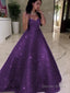 Ball Gowns Sweetheart Sweep Train Prom Dresses With Ruffles