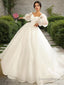 Ball Gowns Sweetheart Sweep Train Satin Wedding Dresses