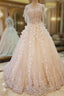 Ball Gowns Tulle Appliques Beading Backless Haute Douture Wedding Dresses