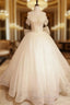 Ball Gowns Tulle Off the Shoulder Pearl Wedding Dresses