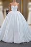 Ball Gowns White Satin Sweetheart Wedding Dresses