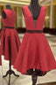 Beading Homecoming Dress Outlet A Line Sleeveless V Neck Asymmetrical Beading Zipper Dresses