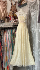Beautiful A-Line Light Yellow Lace Strapless Prom Dress Cute Birthday Party Dress