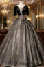 Beautiful Black Tulle Short Sleeves Long Prom Dress Black Short Sleeves Prom Dress shops