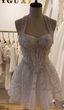Beautiful Chiffon A Line Mini Birthday Dress White Homecoming Dresses