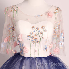 Beautiful Gradient Ball Gown Long Party Dresses, Gradient Formal Dresses