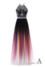 Beautiful Gradient Beaded A-Line Party Gown, Long Junior Prom Dress