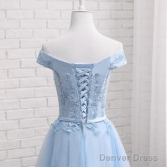 Beautiful Light Blue Party Dress, Charming Blue Bridesmaid Dress , Party Dress