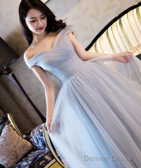 Beautiful Long Sweetheart Off Shoulder Party Dress, Tulle Prom Dress