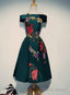 Beautiful Satin Short Flower Off Shoulder Bridesmaid Dress, Cute Homecoming Dresses