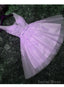 Beautiful V-Neckline Party Dress, Tulle Formal Dresses With Applique For Senior Prom Party